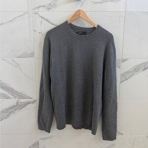 Theory Stone Crew Breach gray crewneck sweater - size XL - 99% cotton - unworn